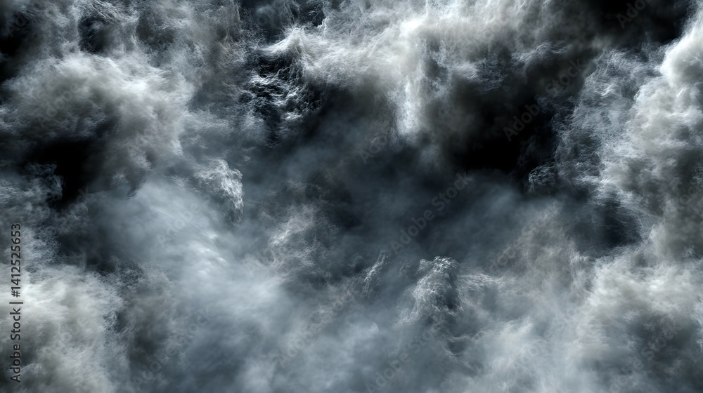Fototapeta premium Dark stormy clouds fill the sky creating an ominous and dramatic atmosphere.