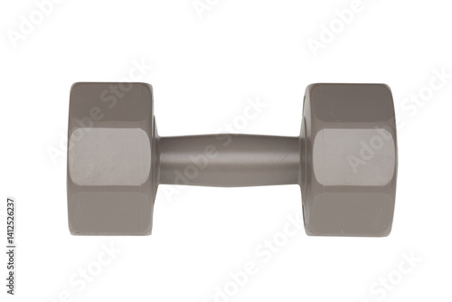 Brown dumbbell isolated on white background