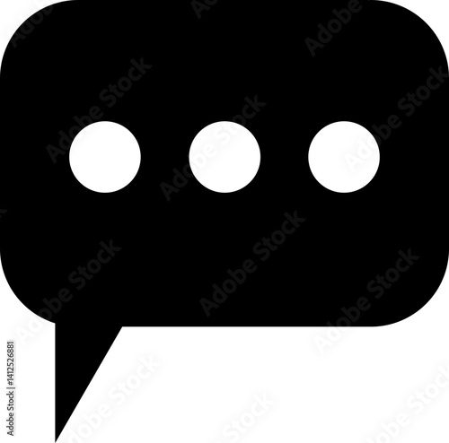 Notification message icon symbol or contact alert vector app, web flat design isolated on transparent background