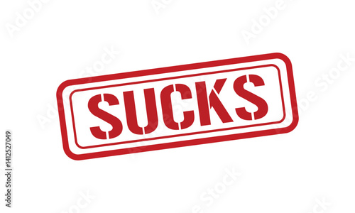 SUCKS red stamp text vector, rubber stamp