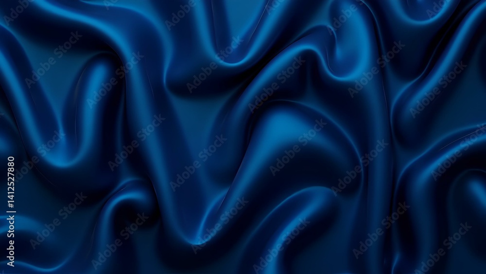 A vibrant blue background adorned with a wavy fabric pattern, enhancing the visual appeal with its dynamic texture A vibrant blue background adorned with a wavy fabric pattern, enhancing the visual appeal with its dynamic texture