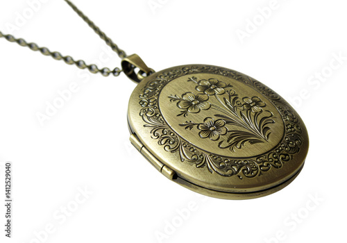 Antique Bronze Locket Necklace: Vintage Oval Pendant Jewelry