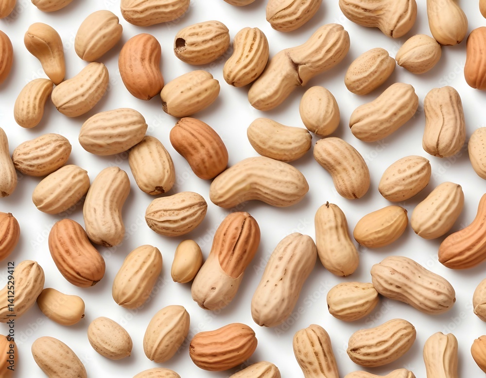 Peanuts isolated on a white background Peanuts isolated on a white background
