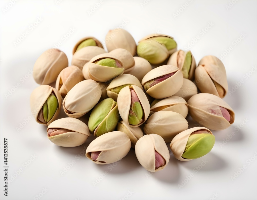 Pistachio nuts. Isolated on a white background. Pistachio nuts. Isolated on a white background.