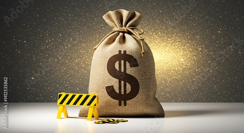 Financial constraint concept - economic uncertainty - business report or presentation.