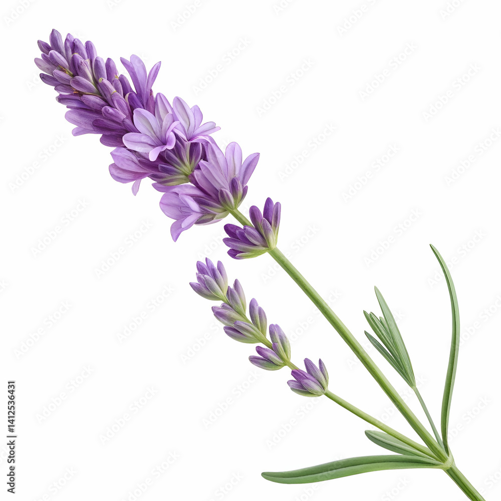 Lavender 3D rendered flower isolated on a white background with vibrant purple tones and detailed textures
Lavender 3D rendered flower isolated on a white background with vibrant purple tones and detailed textures