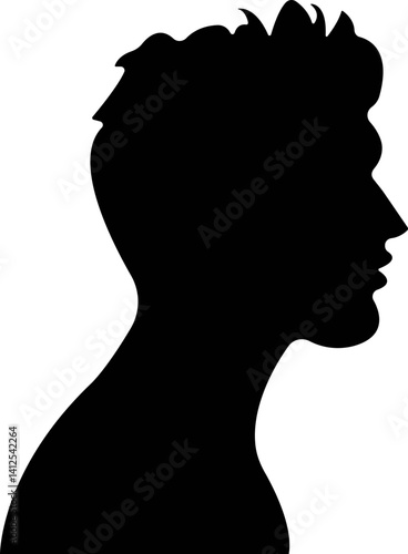 User profile icon in flat Person representing a user profile or avatar vector design isolated on transparent background