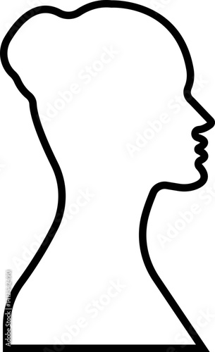 User profile icon in line Person representing a user profile or avatar vector design isolated on transparent background