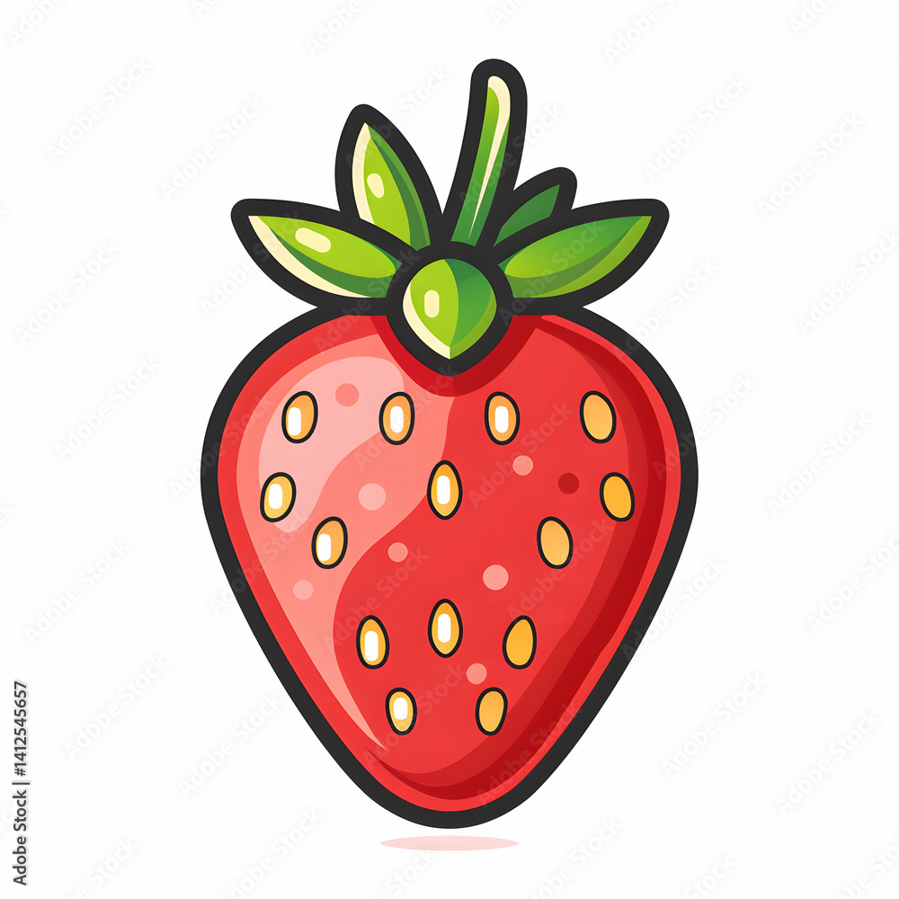 Obraz premium strawberry on white background