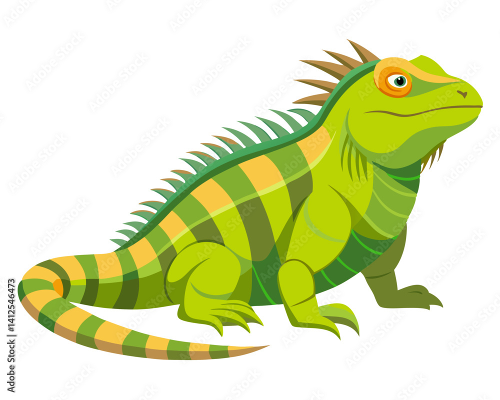Fototapeta premium an artistic illustration of an iguana no background vector file.