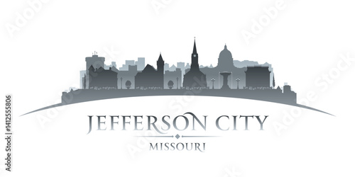 Jefferson city Missouri skyline silhouette