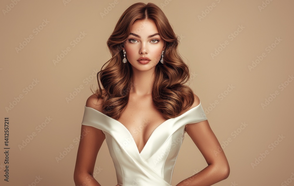 With her curled tail on her head, this beautiful girl is a vision of fashion and style, her trendy jewelry, big earrings, and rings all contributing to a dazzling fashion look that showcases her With her curled tail on her head, this beautiful girl is a vision of fashion and style, her trendy jewelry, big earrings, and rings all contributing to a dazzling fashion look that showcases her
