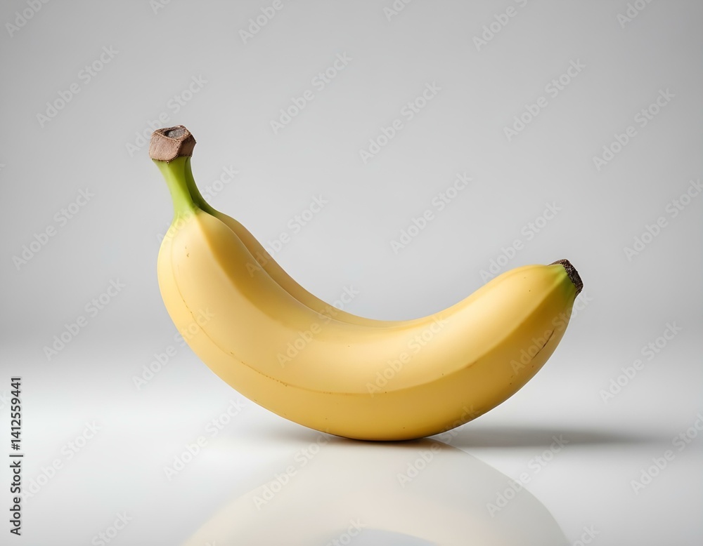 Single yellow ripe banana isolated on white background Single yellow ripe banana isolated on white background