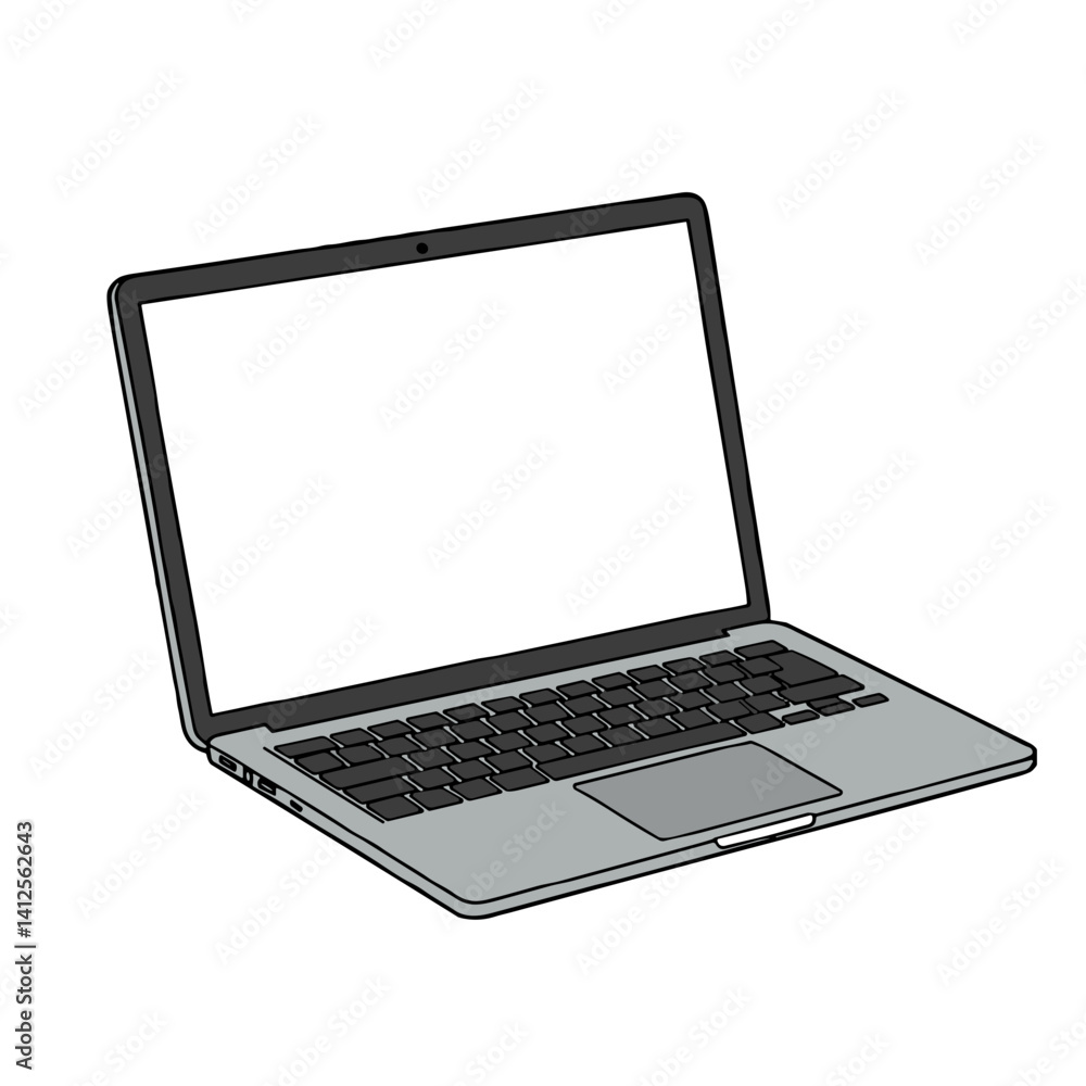 Modern laptop for business and education, essential for online classes and virtual meetings Modern laptop for business and education, essential for online classes and virtual meetings