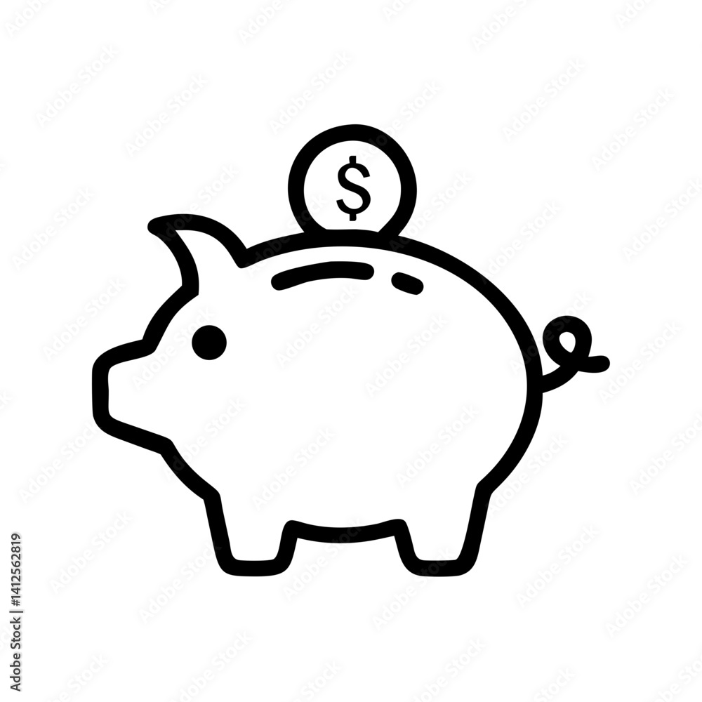 piggy bank and coin piggy bank and coin