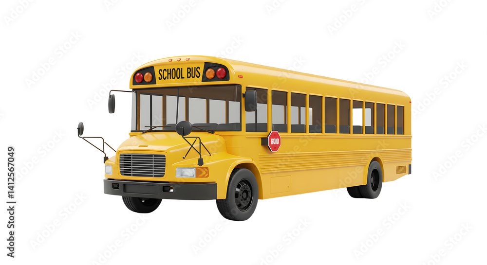 Yellow Passenger Vehicle on White Background Yellow Passenger Vehicle on White Background