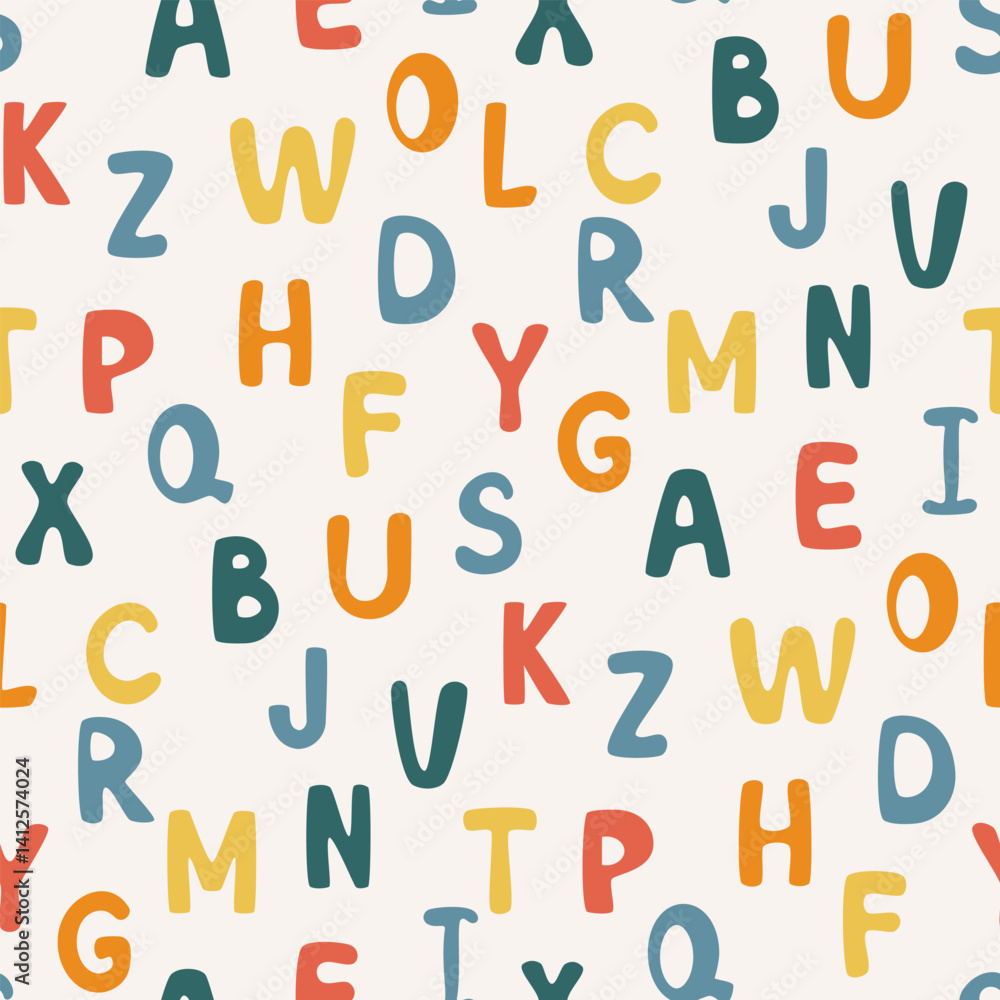 colorful letters seamless pattern colorful letters seamless pattern