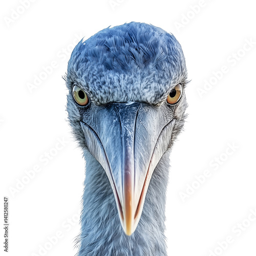 Transparent background close-up of a majestic bird wildlife habitat nature photography vibrant colors eye-level transparency concept