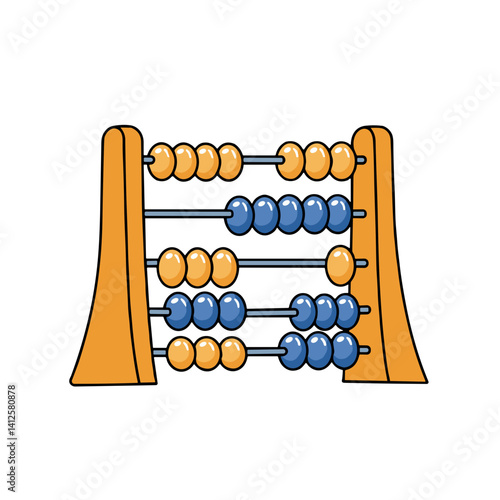 Colorful abacus for teaching numbers and counting, essential educational tool for children in preschool settings, In educational materials for children, in advertising projects for toys, in blogs abou
