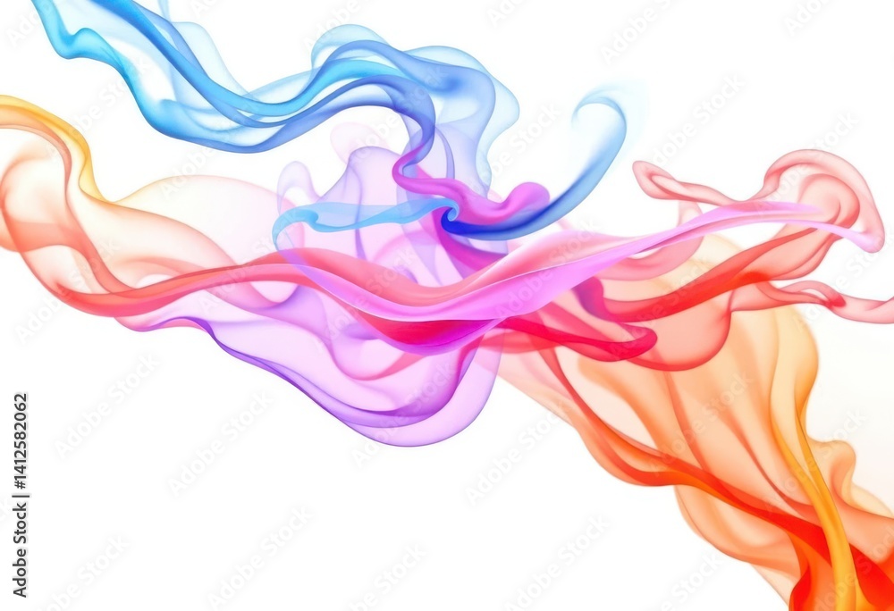 White background, swirling multicolored smoke & wave abstract wallpaper pattern, vibrant, art White background, swirling multicolored smoke & wave abstract wallpaper pattern, vibrant, art