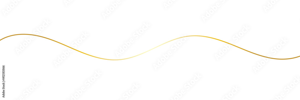 Fototapeta premium Golden wavy line, gold curved line, Vector illustration.&nbsp;EPS&nbsp;10 . 