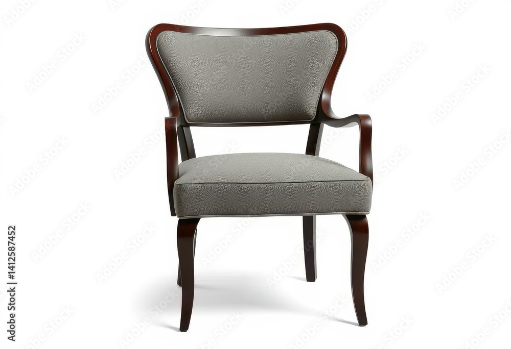 A single chair, isolated on a pure white background, cozy, lighting A single chair, isolated on a pure white background, cozy, lighting