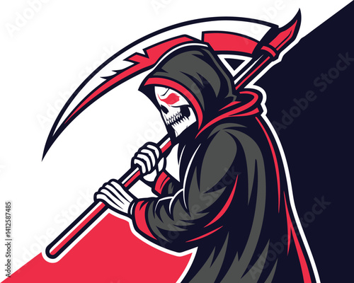 Grim Reaper Gaming Logo, a Deathly serious gamer emblem.