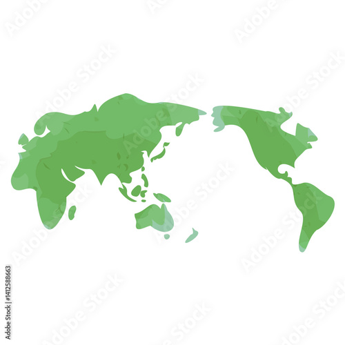 世界地図のイラスト
