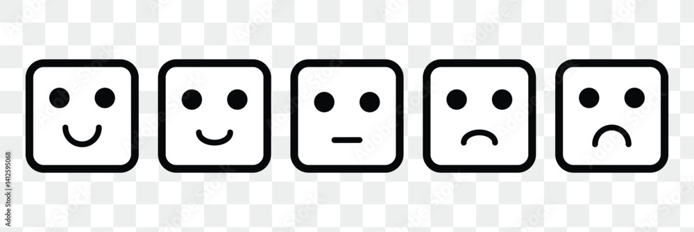 Rating emoji set with bad, poor, average, good and excellent indicator for customer feedback. Feedback vector concept. Rank, level of satisfaction rating. User experience. Review of consumer. Rating emoji set with bad, poor, average, good and excellent indicator for customer feedback. Feedback vector concept. Rank, level of satisfaction rating. User experience. Review of consumer.