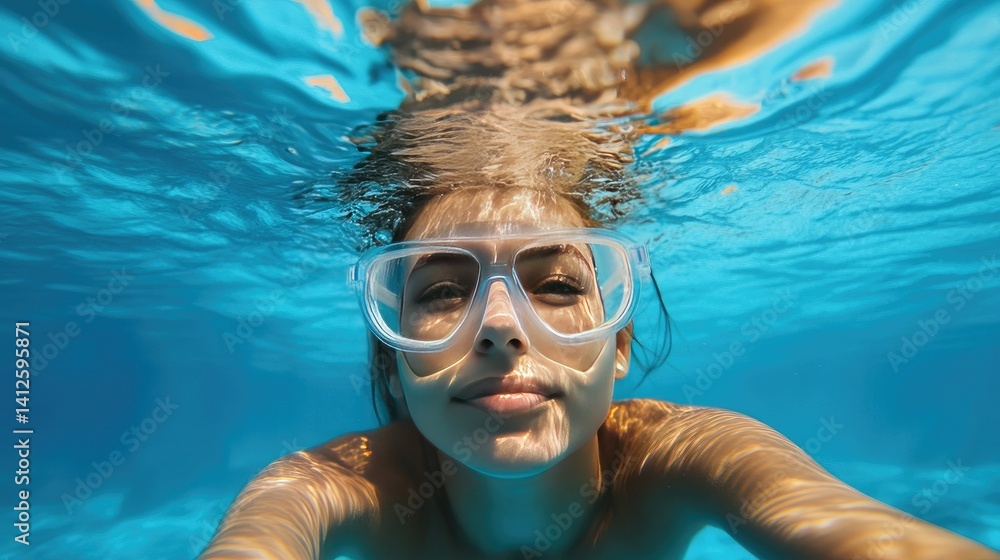 Fototapeta premium Woman underwater portrait