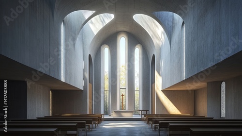 Stunning architectural interior of a church showcasing design and sacred atmosphere