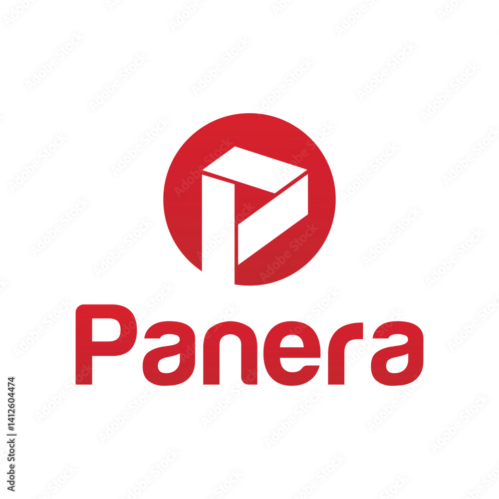 Fototapeta premium logo design letter initials p c combination gradient illustration full color