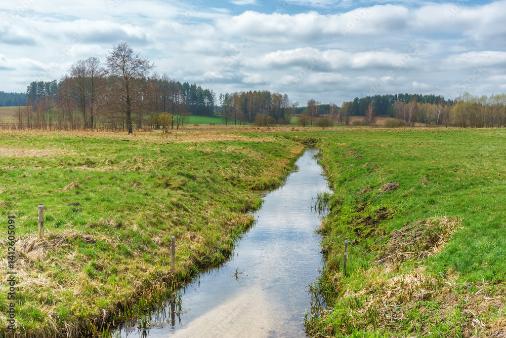 Wzgórza Sokólskie wiosną ,Podlasie, Polska