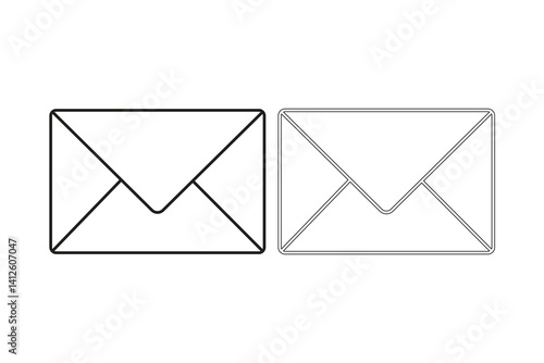 Email icon set. Mail icon vector set. Envelope icon.