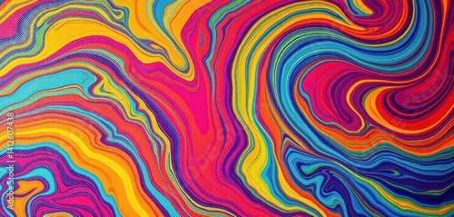 Wallpaper Mural Vibrant acrylic swirls, thick texture, close-up canvas detail, acrylic paint, paints Torontodigital.ca