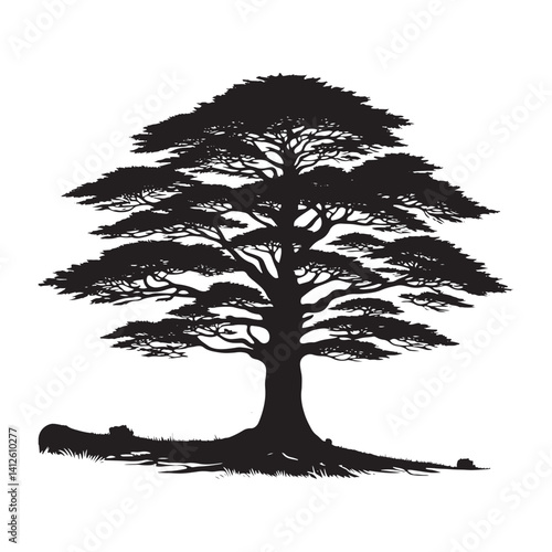 Minimalist Larch Tree Vector - Larch Tree Art - Larch Tree Design - Larch Tree Illustration.