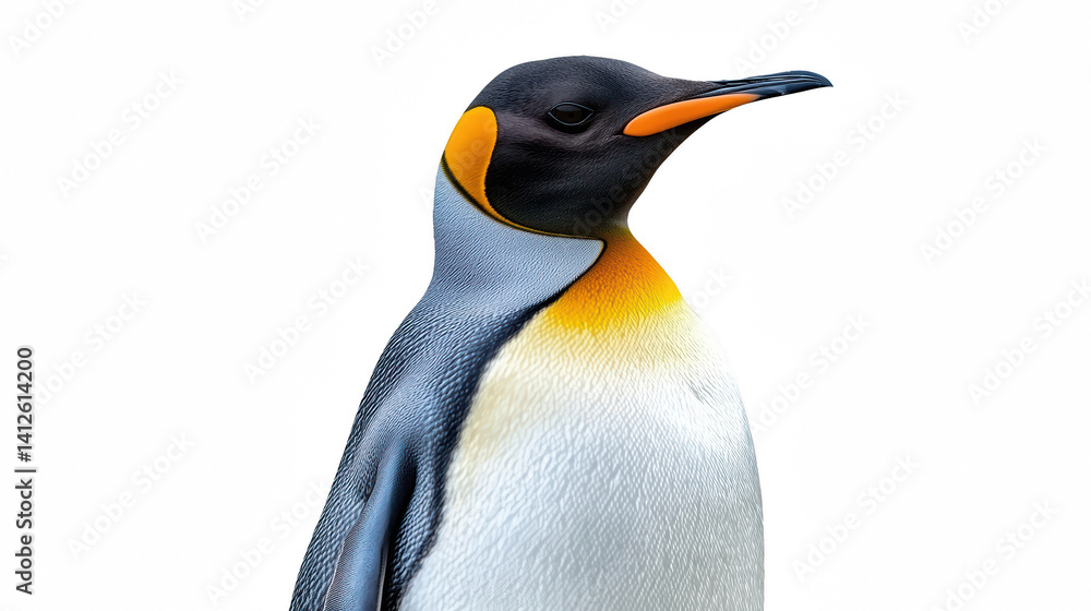 Fototapeta premium a close up of a penguin on a transparent background, PNG image, PNG file, Generative art.