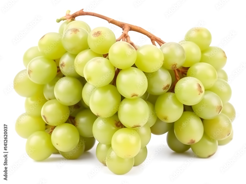 Fresh Green Grapes on White Background – High-Resolution Isolated Fruit Image Fresh Green Grapes on White Background – High-Resolution Isolated Fruit Image