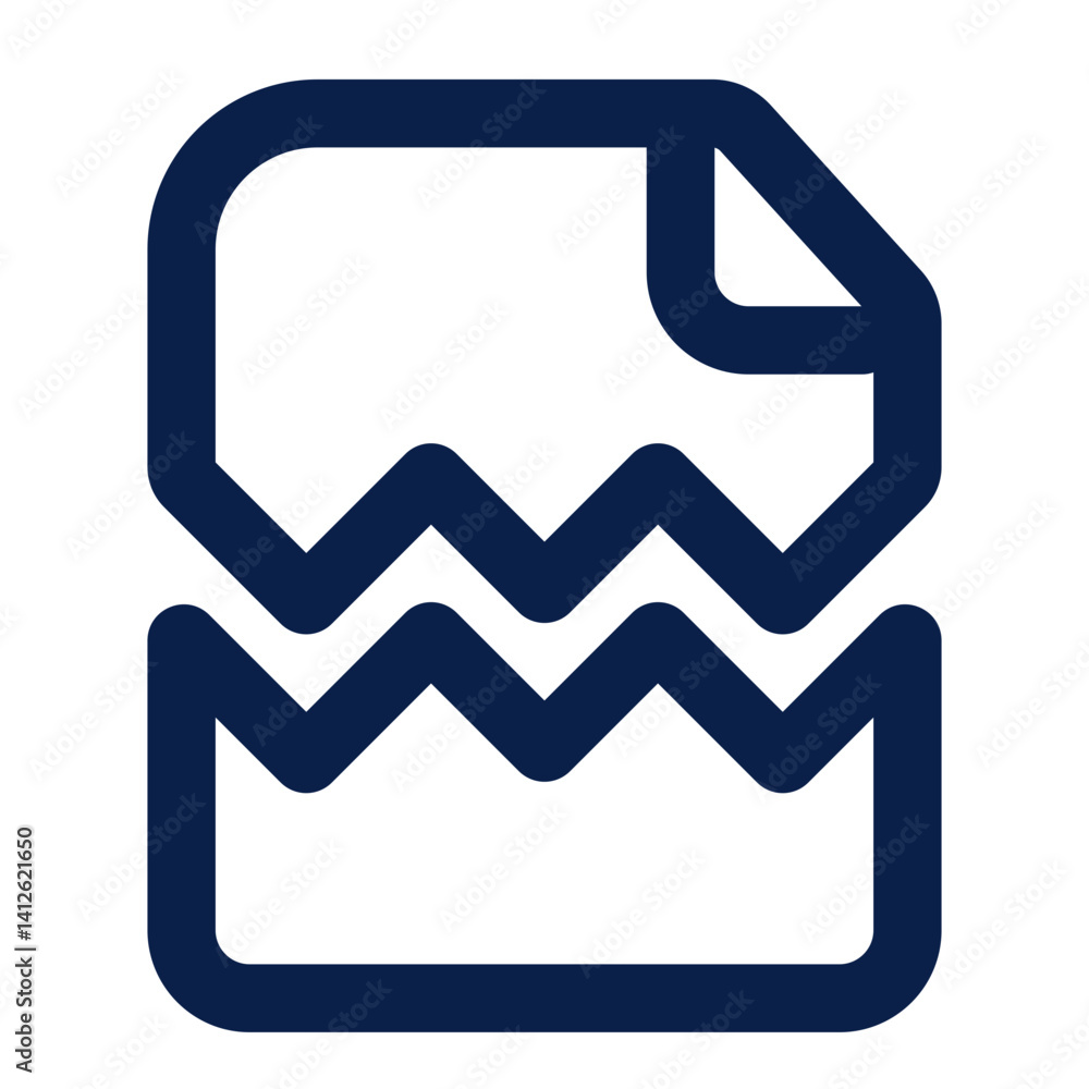 broken file icon with lineal style broken file icon with lineal style