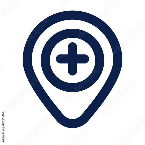 add location icon with lineal style