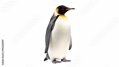 a penguin on a transparent background, PNG image, PNG file, Generative art.