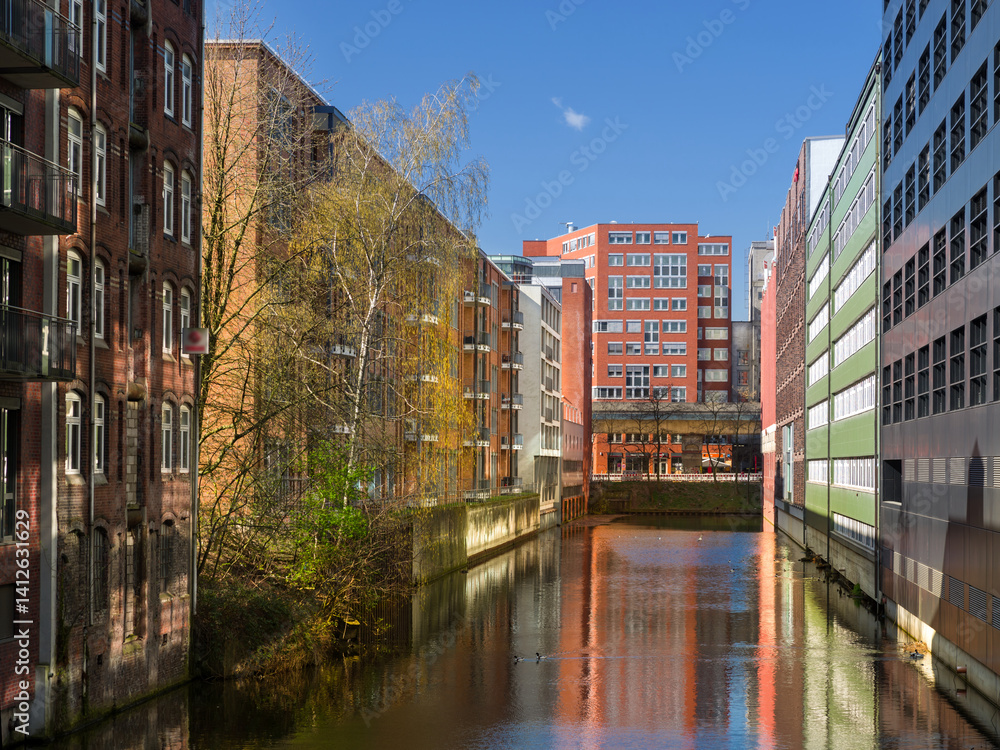 Naklejka premium Südkanal Westende Hamburg