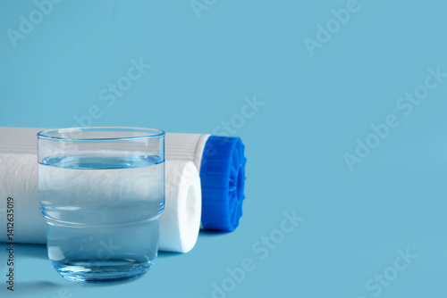 Glass of liquid and water f...