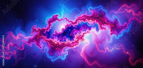 Cosmic nebula wall art, vibrant galaxy swirl texture, art print, constellation