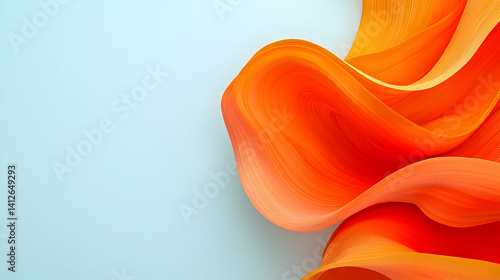 Obraz na płótnie Abstract Orange Design With Light Blue Background w salonie