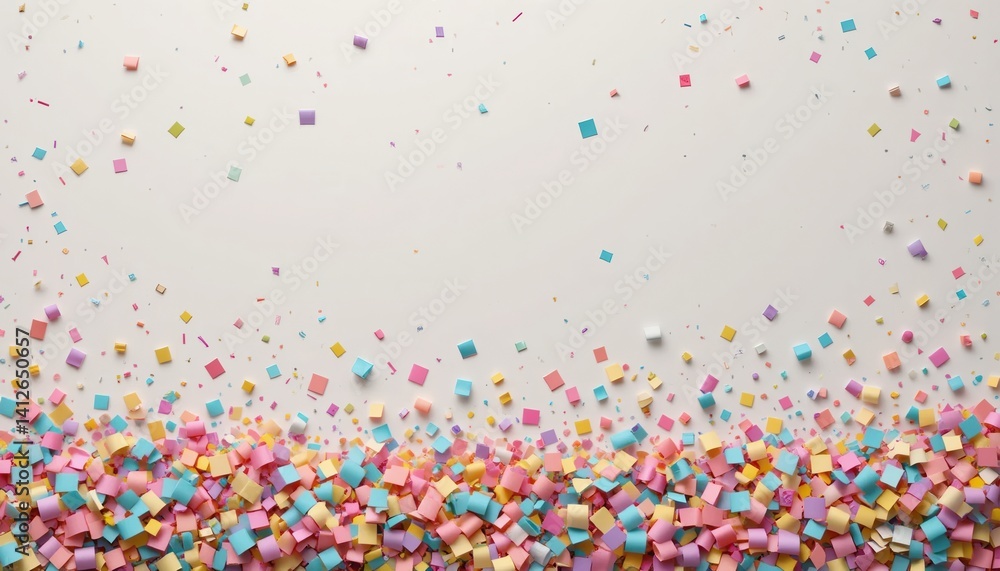 Colorful confetti celebration studio background graphic design festive environment top-down view joyful concept for party themes and events Colorful confetti celebration studio background graphic design festive environment top-down view joyful concept for party themes and events