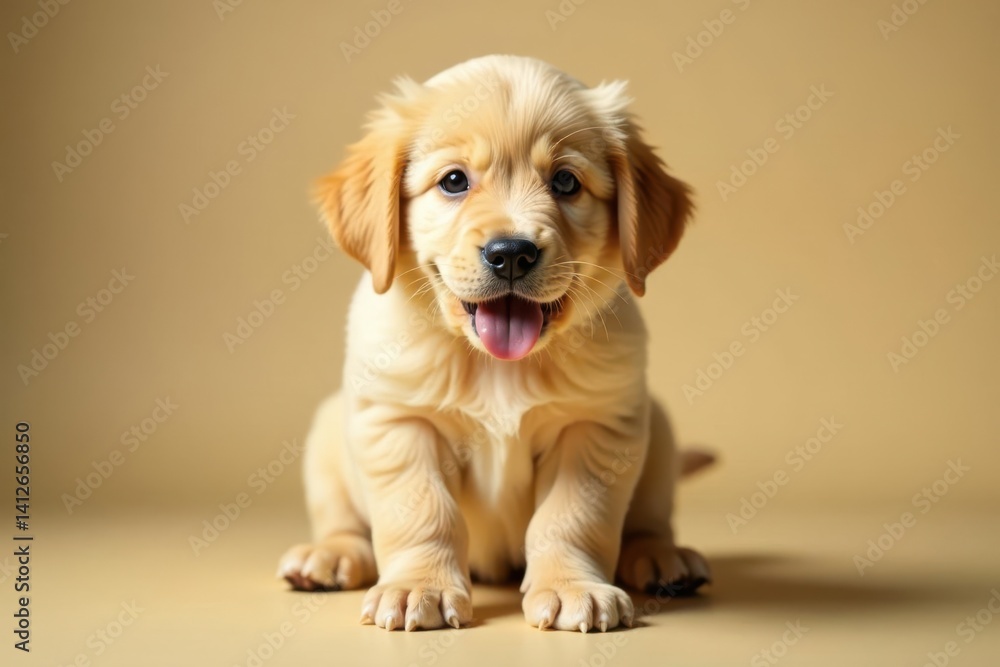 Golden Retriever puppy, playful pose, ears up , studio, cute, adorable Golden Retriever puppy, playful pose, ears up , studio, cute, adorable