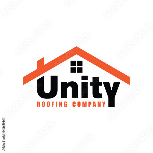 Letter U home concept logo design vector template