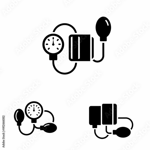 Blood Pressure Monitor Icon Blood Pressure Cuff Symbol