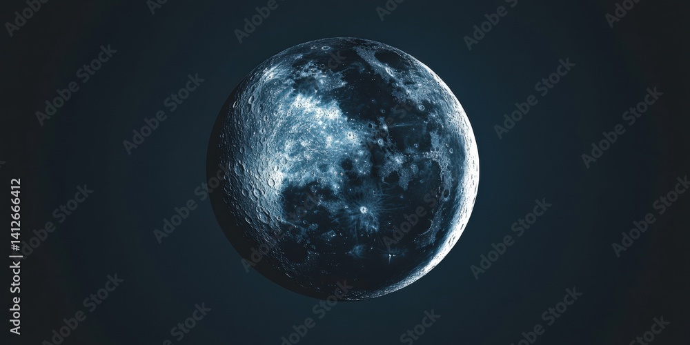 Obraz premium hyper-detailed moon texture 